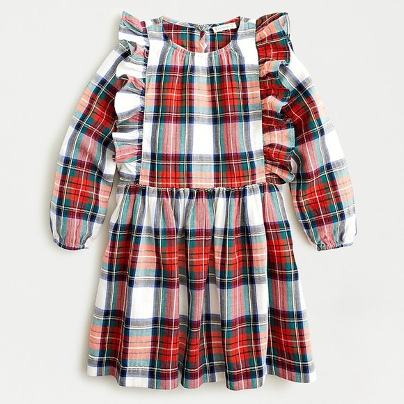J. Crew Other - NWT J Crew Girls' ruffle-trim flannel dress-5T
